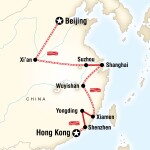 Graceland Student Travel Beijing to Hong Kong–Fujian Route for Graceland University Students in Lamoni, IA